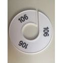 Klika -  Maatring 11 cm wit/zwart 106
