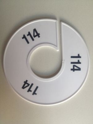 Klika -  Maatring 11 cm wit/zwart 114