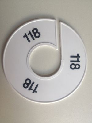 Klika -  Maatring 11 cm wit/zwart 118