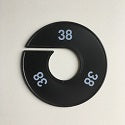 Klika -  Maatring 11 cm zwart/wit 38