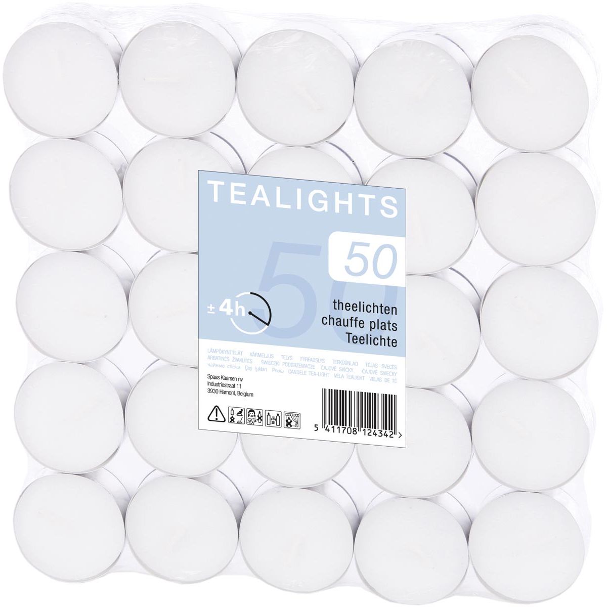 Klika - Bougies chauffe-plat, paquet de 50 pièces