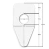 Klika - Indicateur de taille ovale blanc non imprimé 15x7,3 140 pièces