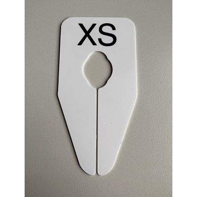 Klika -  Maataanduider ovaal wit/zwart XS