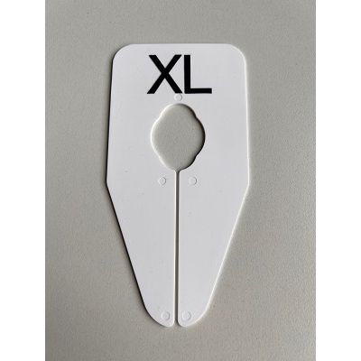 Klika -  Maataanduider ovaal wit/zwart XXL