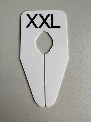 Klika -  Maataanduider ovaal wit/zwart XXL