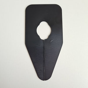 Klika -  Maataanduider ovaal zwart onbedrukt