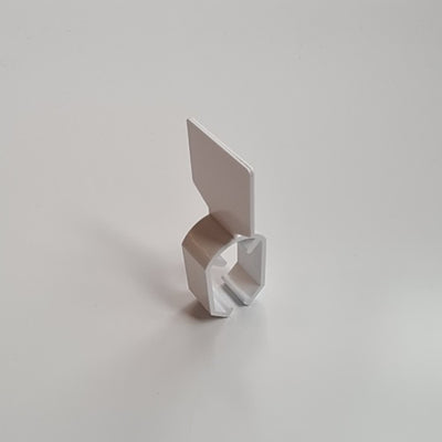 Klika -  Maataanduider met klem wit blanco