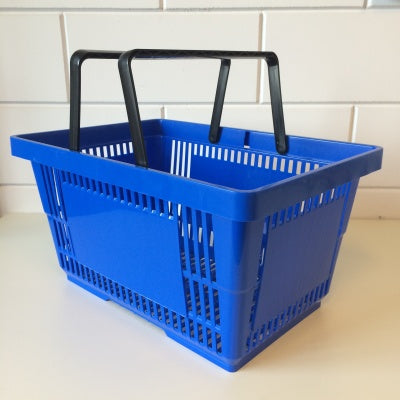 Klika - Panier à provisions bleu BIG avec 2 anses 15 pièces