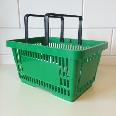 Klika - Panier de courses vert 2 anses 22 litres