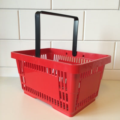 Klika -  Winkelmandje rood 1 handgreep 22 liter