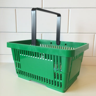 Klika - Panier de courses vert 1 anse 22 litres20 pièces