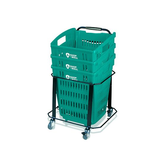 Klika - Panier à provisions 52L Shop Roll noir GRAND