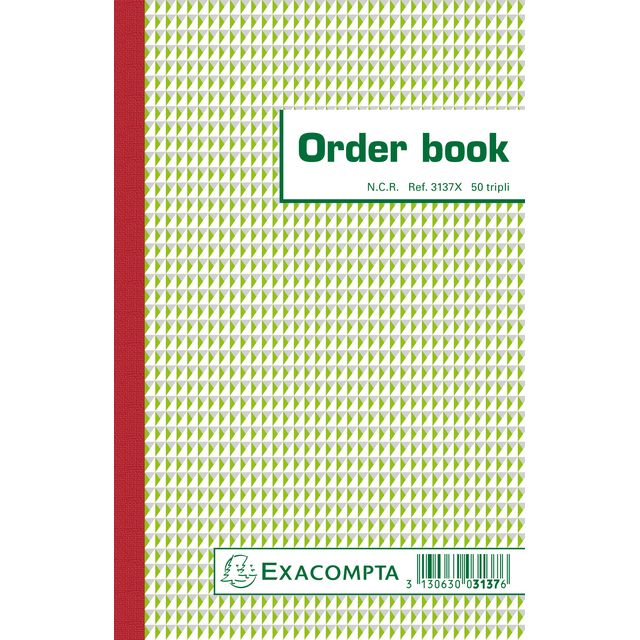 Exacompta - Carnet de commande 210x135mm ligne tôle 50x3