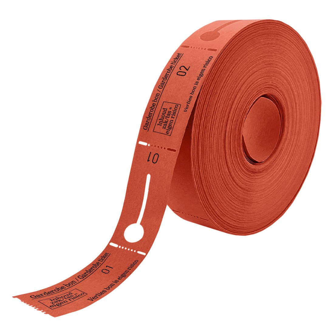 Combicraft -  Garderobebonnen nummering 1 t/m 500 rood 500 stuks