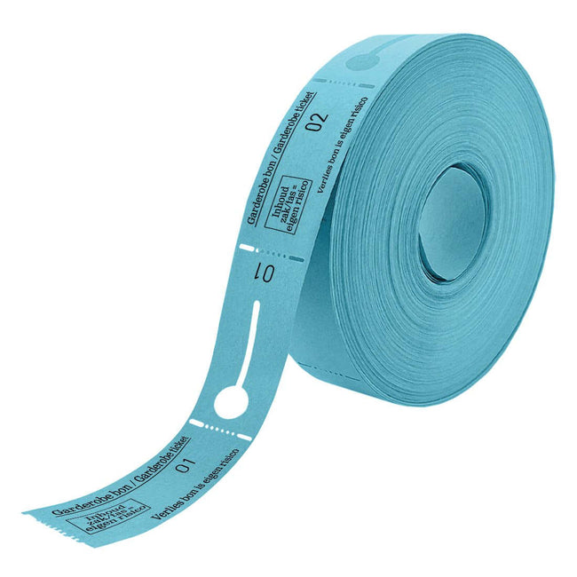 Combicraft -  Garderobebonnen nummering 1 t/m 500 blauw 500 stuks