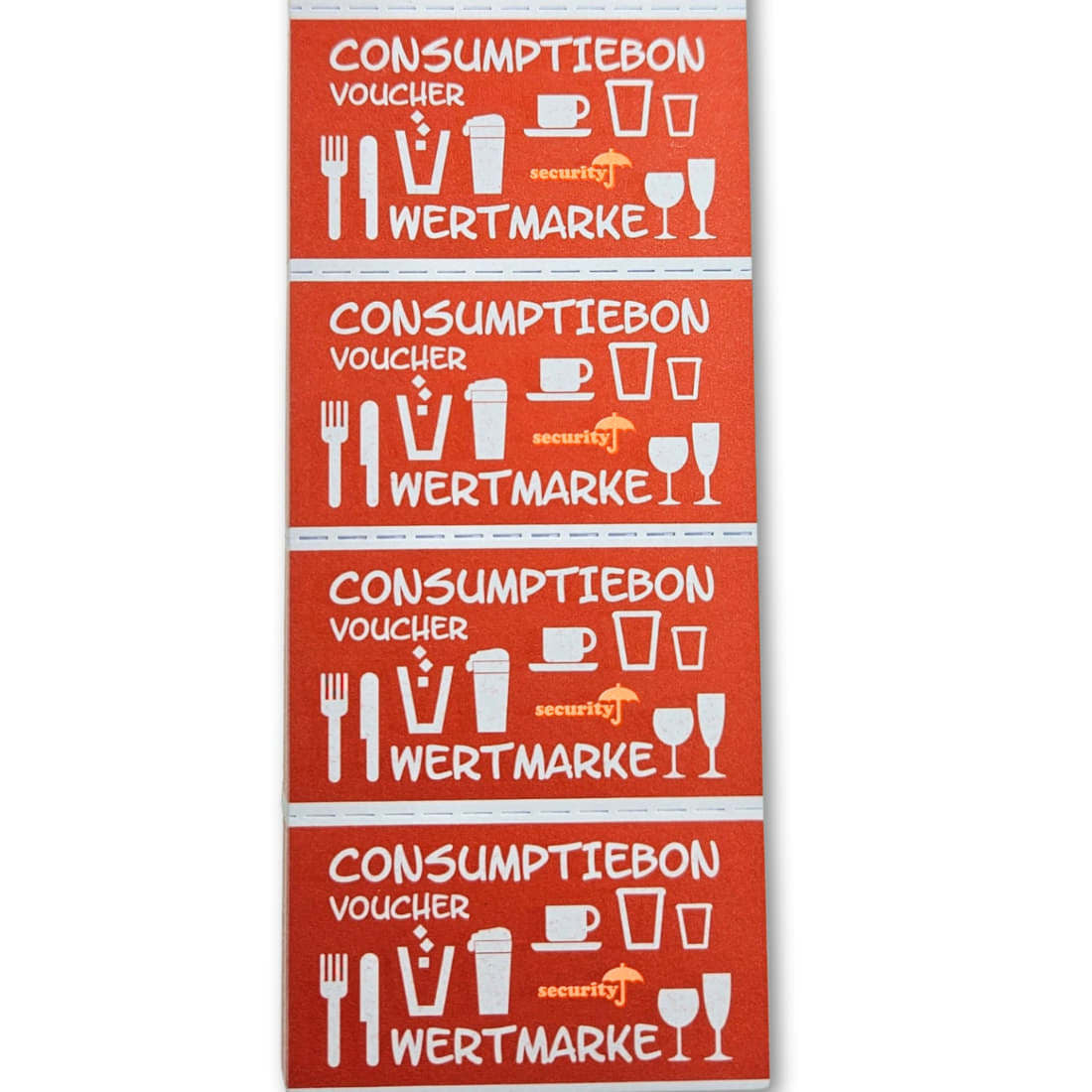 Combicraft -  Consumptiebon  uv beveiliging rood | 5 stuks
