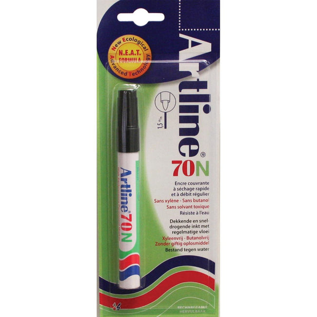 Artline - Permanent marker 70N zwart, op blister