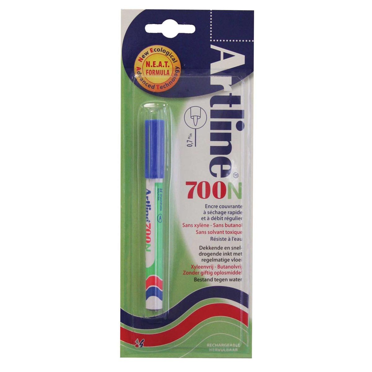Artline -  Permanent marker 700N blauw, op blister