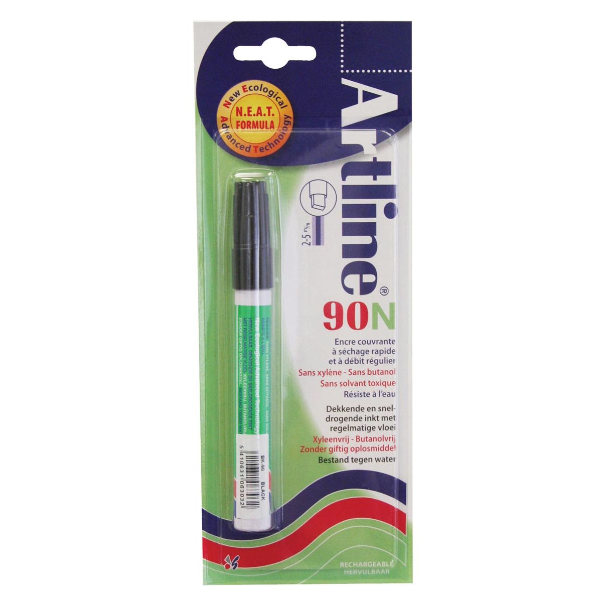 Artline -  Permanent marker 90N zwart, op blister