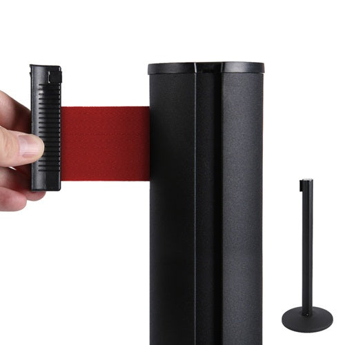 Klika - Poteau d'accès noir avec ceinture rouge