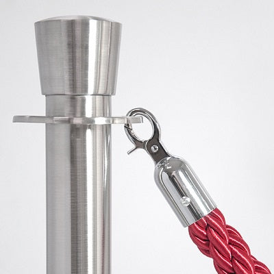 Klika - Poteau d'accès couleur chrome hauteur 1 mètre 2 pièces