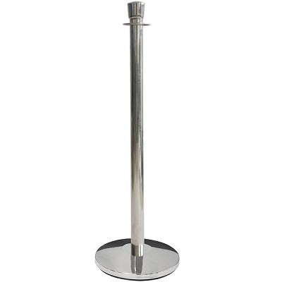 Klika - Poteau d'accès couleur chrome hauteur 1 mètre 2 pièces