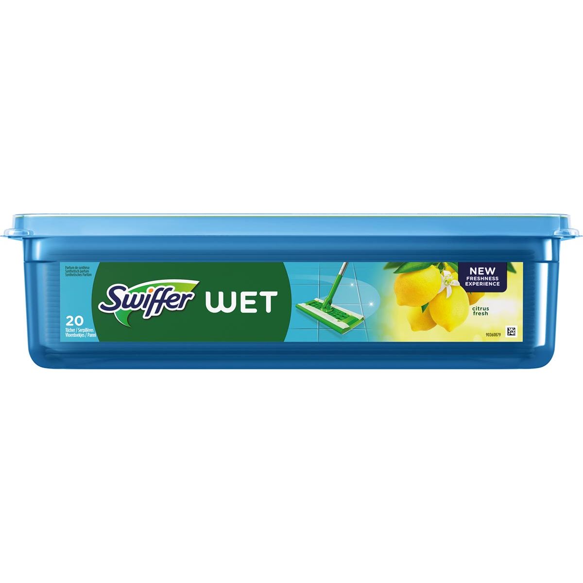 Swiffer - navulling vochtige vloerdoekjes Citrus Fresh, pak van 20 stuks