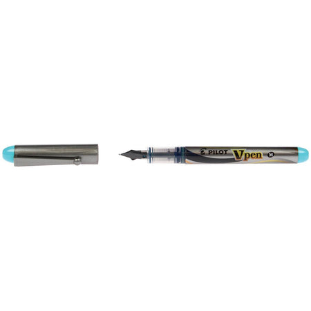 Pilot -  vulpen V-Pen Silver turkoois
