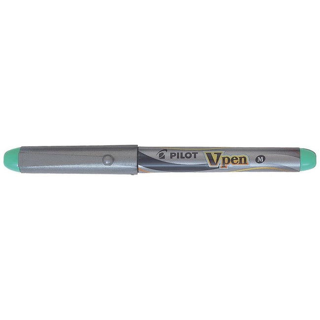 Pilote - Fountain Pen V -pen Silver Green