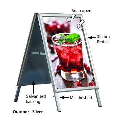 Klika - Panneau de signalisation 59x84 cm Din A1 - onglet clic