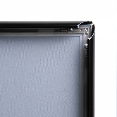 Klika - Cadre clic 21x30cm ALU 25mm A4 noir 8 pièces
