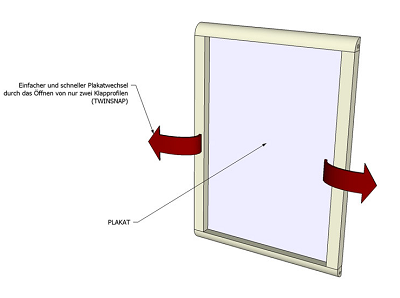 Klika - Cadre clic Prestige 59x84 cm A1 2 pièces