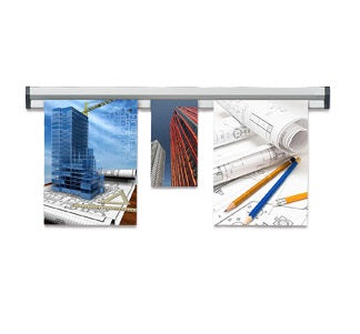 Klika -  Alu-lijst lengte 100 cm papierklemlijst