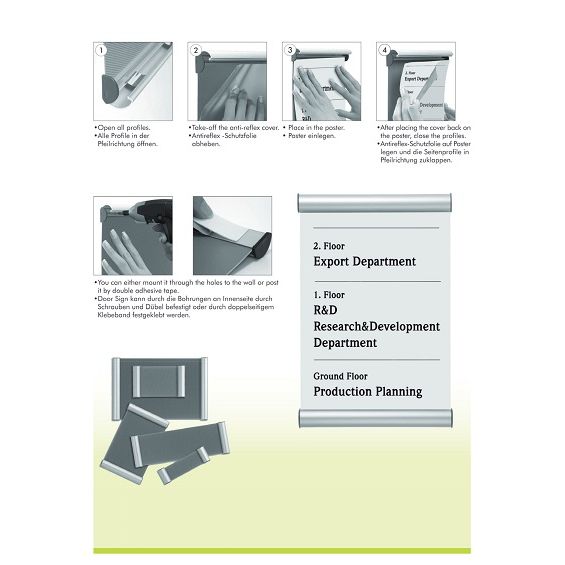 Klika - ClipSign 148x210mm A5 Türschild 15mm