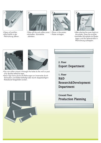Klika - ClipSign 148x210mm A5 Türschild 15mm