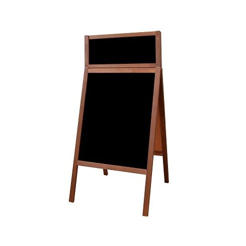 Klika - Tableau de trottoir en craie FINE lxh 60x100+23cm maho