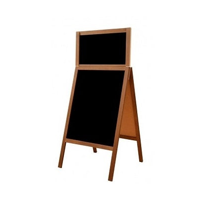 Klika - Tableau de trottoir en craie FINE lxh 61x118+23cm maho