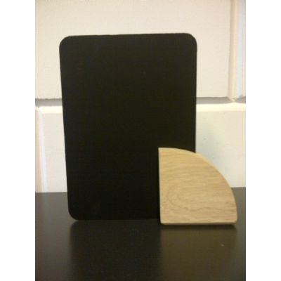 Klika -  Krijtbordje A7 met eiken blokje 30x30x30