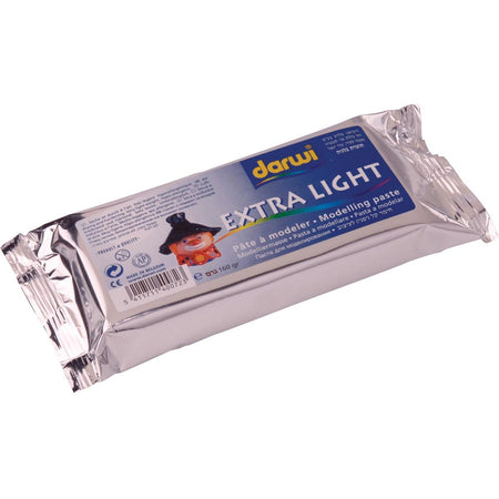 Darwi - Pâte à modeler Extra Légère, paquet de 160g, blanche