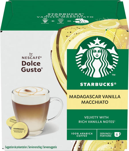 Starbucks - Capsules de café Nescafé, machiatto vanille, paquet de 12 pièces