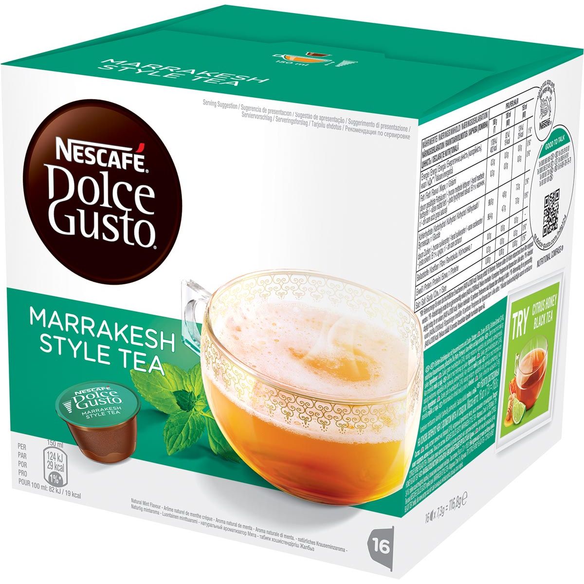 Nescafé - capsules de thé, Marrakech, pack de 16 pièces