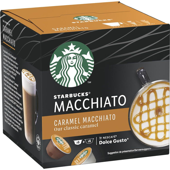 Starbucks - Capsules de café Nescafé, caramel macchiato, paquet de 12 pièces