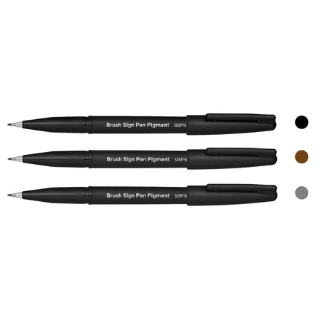 Pentel -  Brushpen  sesp15-spx sign sepia | 12 stuks