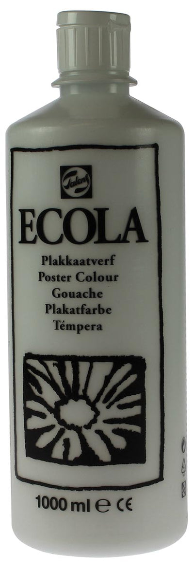 Talens - Gouache Ecola flacon 1000 ml, blanc