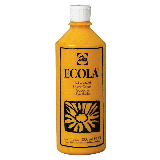 Talens - Ecola Gouache 1000 ml Flasche, gelb