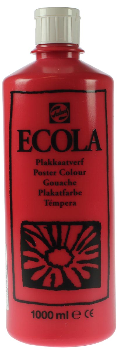 Talens - Gouache Ecola flacon 1000 ml, écarlate