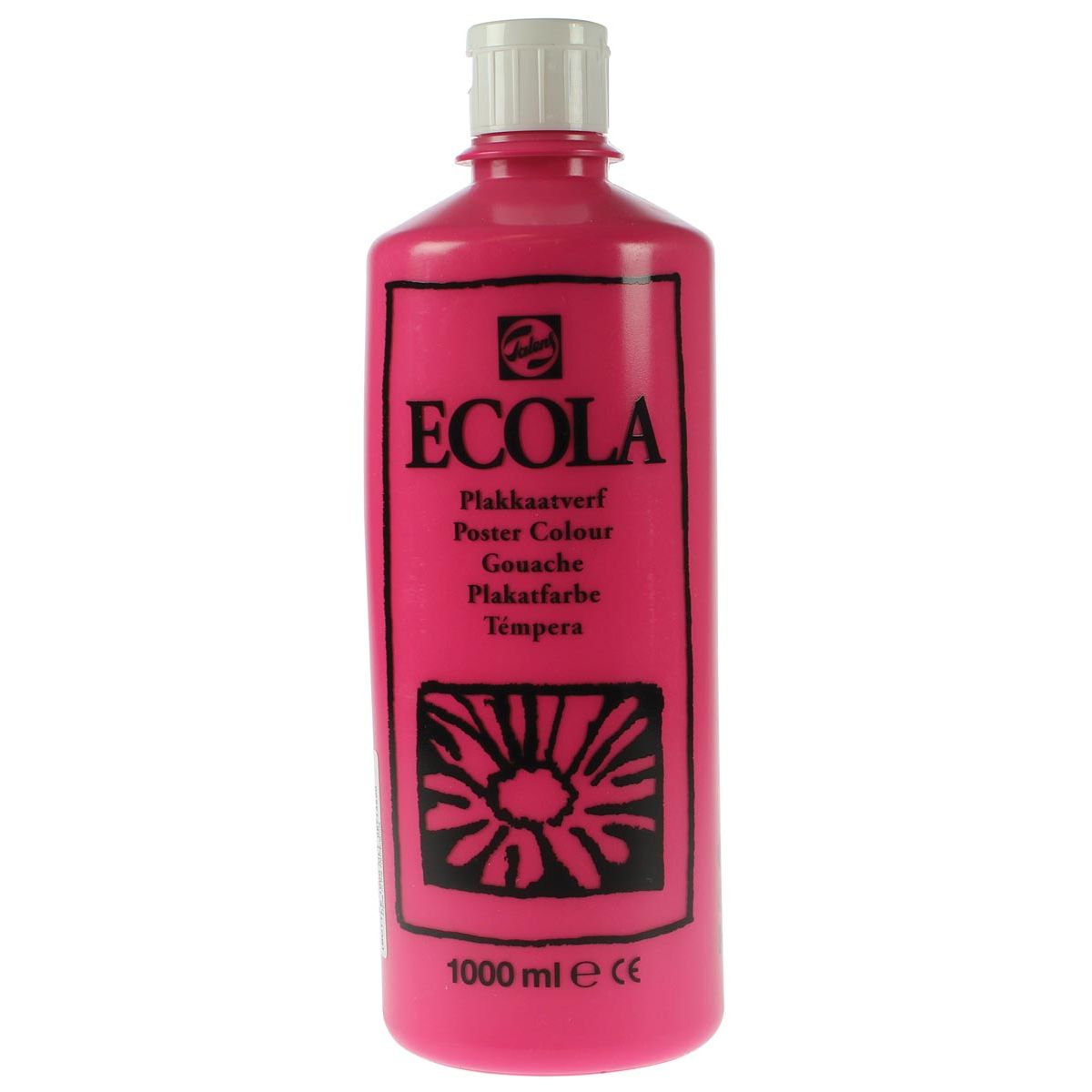 Talens -  Ecola plakkaatverf flacon van 1000 ml, tyrisch roze (magenta)