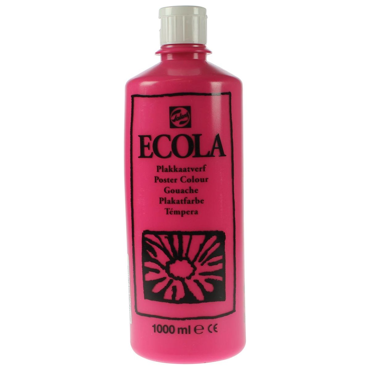 Talens - Ecola plakkaatverf flacon van 1000 ml, tyrisch roze (magenta)