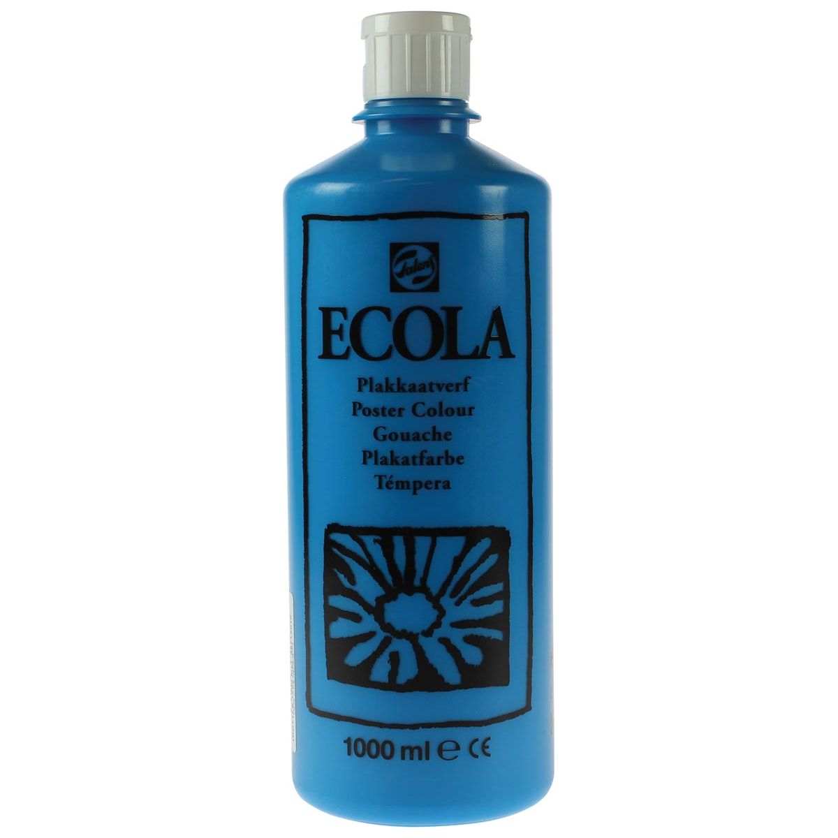 Talens - Ecola plakkaatverf flacon van 1000 ml, lichtblauw