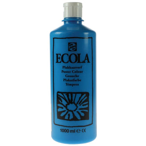 Talens - Ecola Gouache 1000 ml Flasche, hellblau